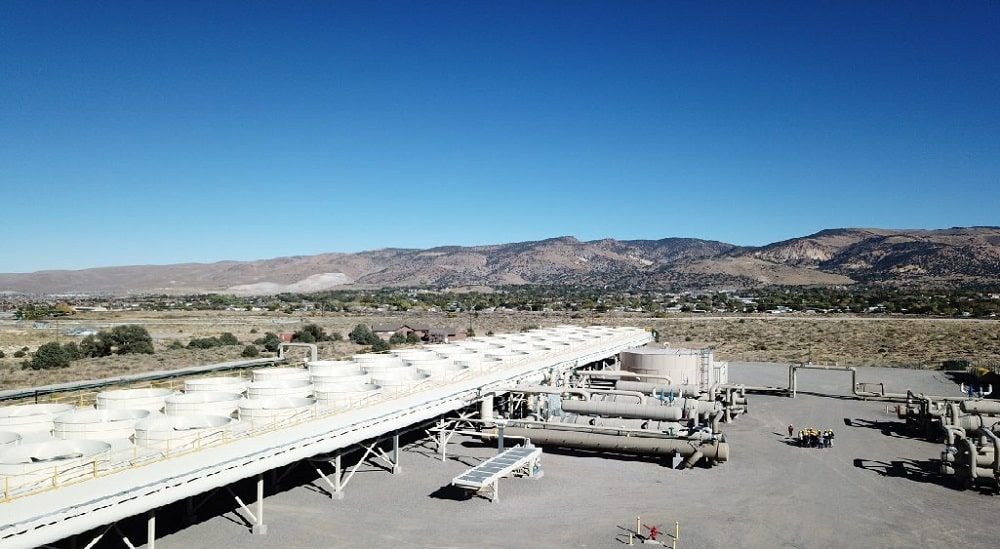 Photo 3.Ormat Renault geothermal power plant Galena III , Nevada, USA, Source: Think Geoenergy Online - Pictures: Field trip Steamboat Geothermal Power Plant Complex, Nevada, Jan’19